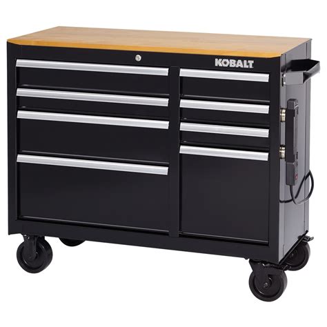 kobalt 34.5-in x 41-in 8-drawer ball-bearing steel tool cabinet black|Kobalt 41.